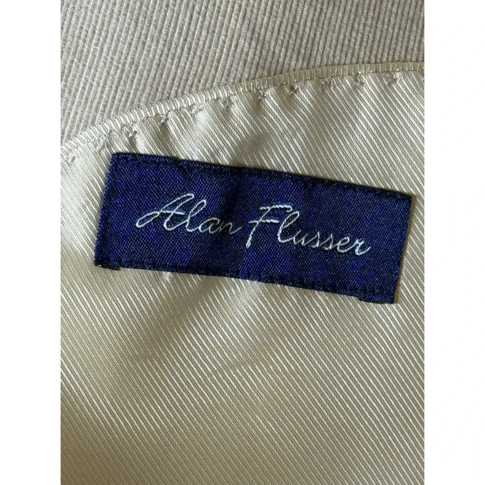 Alan Flusser Mens Tan Corduroy Blazer Sport Coat Beige 44R 100%‎ Cotton